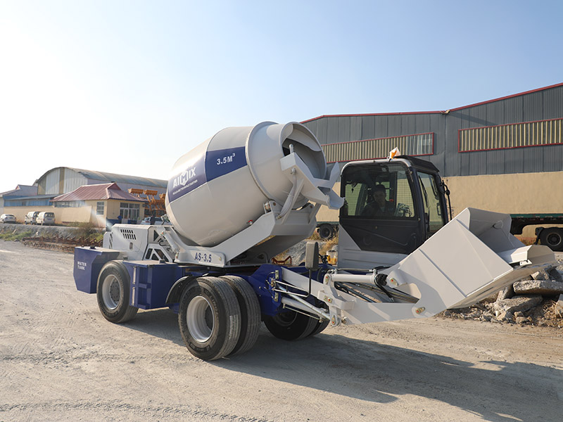 Self-Loading Concrete Mixer