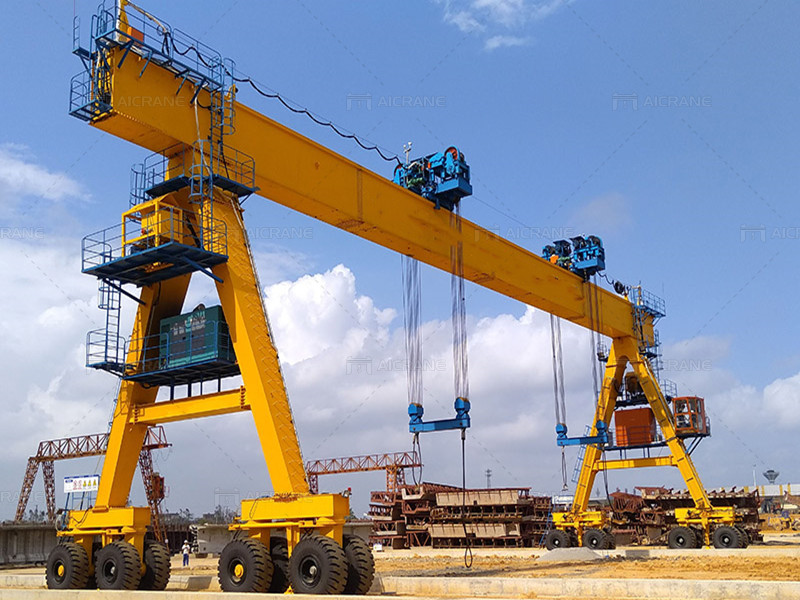 100T Rubber Tyred Gantry Crane