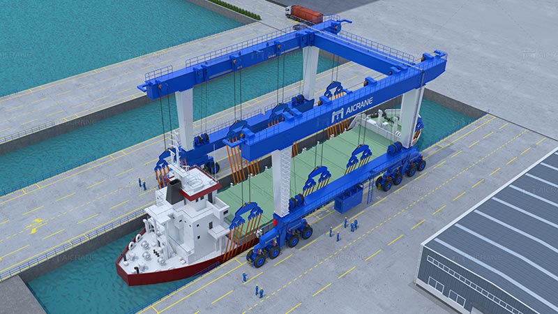 Mobile Boat Hoist Crane