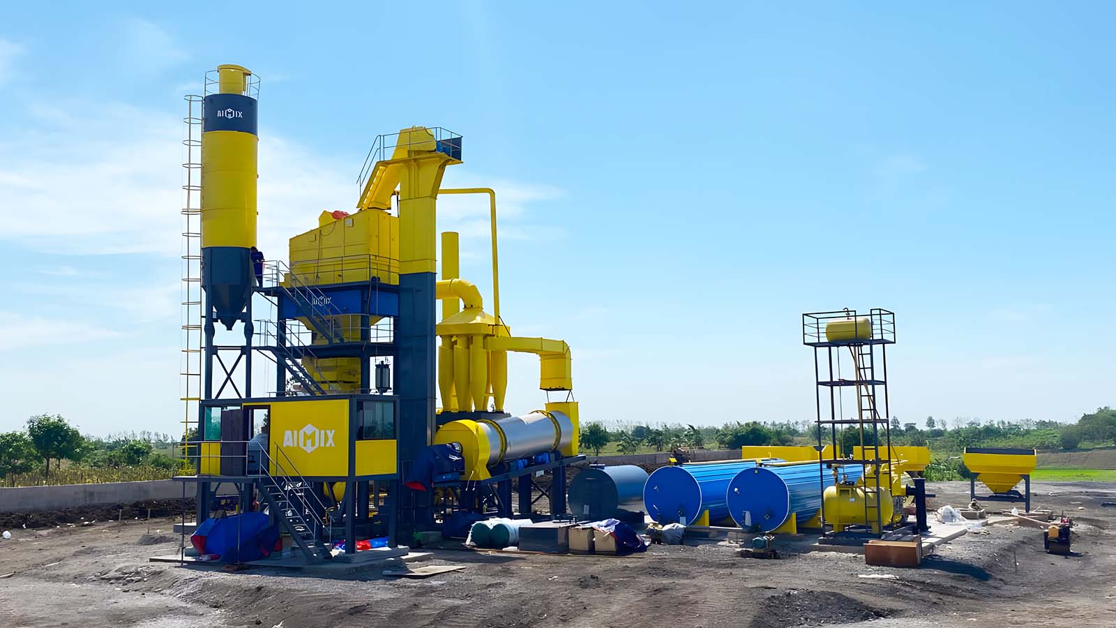 100tph batch type asphalt plant for road construction in Indonesia