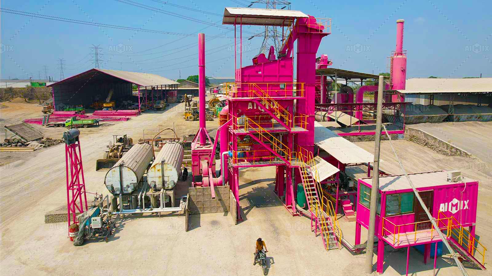 80ton stationary asphalt mixer plants in Indonesia